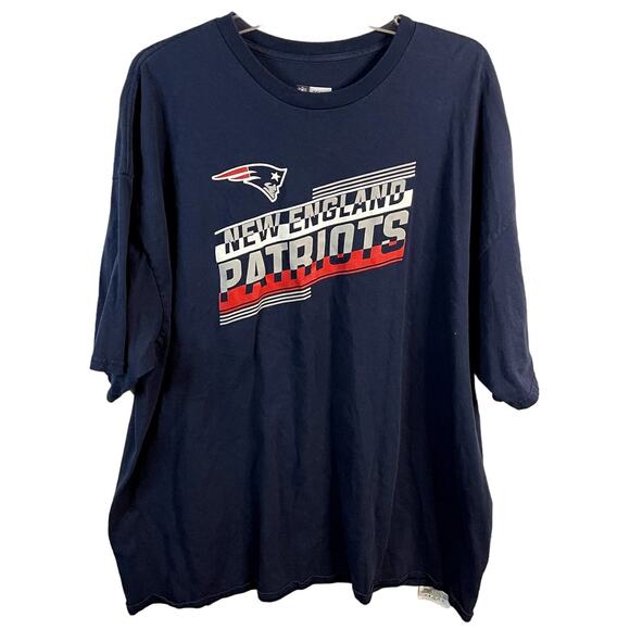 NFL Team Apparel New England Patriots Logo T-Shirt | Navy Blue | Size 3XL - Picture 1 of 3